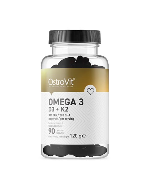 Omega 3 D3+K2 Ostrovit 90 капсул