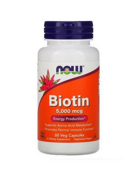 Biotin 5000 Now 60 капсул
