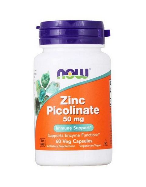 Zinc Picolinate NOW 50 мг 60 КАПСУЛ
