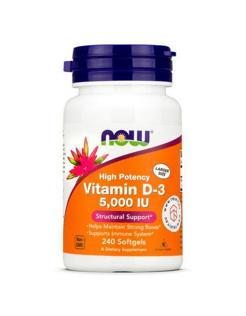 Vitamin-D3 5000 IU Now 240 капсул