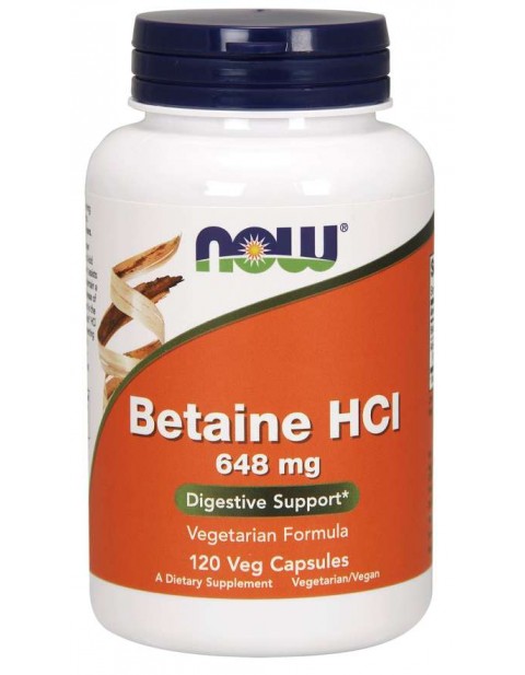 NOW Betaine HCl 120 капсул
